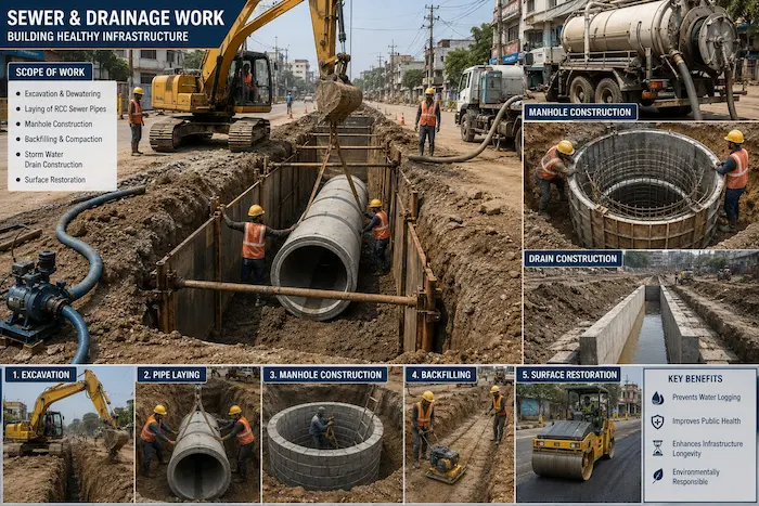 Sewer and drainage service